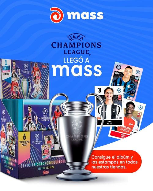 La Champions llegó a MASS¡Consigue tu álbum y estampas en todas nuestras tiendas MASS!Advertencia!! ¡¡¡Propaganda solo para amantes del Fútbol!!#tiendasmass #futbol #thechampions