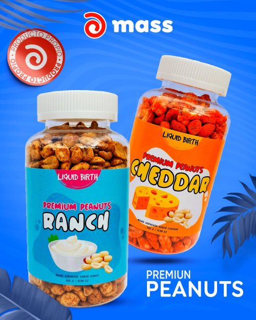 ¡Producto Exclusivo! Doble sabor, doble diversión !!! PREMIUM PEANUTS CHEDDAR y RANCH. En venta en todas tus tiendas MASS#tiendasmass #productonuevo #TiendasMass #Snacks #manias